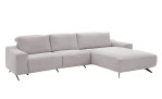 Komfort-Wohnlandschaft Musterrring MR 9450, in der Farbausführung Silver, Schrägansicht