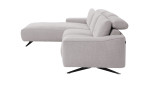 Komfort-Wohnlandschaft Musterrring MR 9450, in der Farbausführung Silver, Seitenansicht