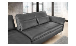 Basis-Ecksofa Musterring MR 2340 mit Bezug aus Leder in Anthrazit, Sitztiefenverstellung