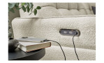 Wohnlandschaft Lara in der Farbe Beige Sitztiefe verstellt