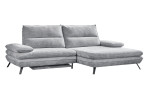 Ecksofa Goslar, in der Farbausführung Hellgrau, Schrägansicht