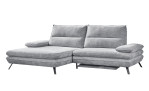 Ecksofa Goslar, in der Farbausführung Hellgrau, Schrägansicht