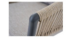 Gartenstuhl MONDO Latea Gestell Aluminium anthrazit Rope taupe, Detailansicht