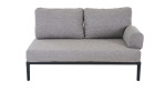 Anstell-Sofa 2-Sitz MONDO Latea Gestell Aluminium anthrazit Rope taupe