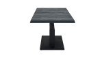Lift-Tisch MONDO Ascella, Tischplatte aus Keramik in Wood Grey, Gestell Anthrazit, Draufsicht
