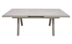 Gartentisch ausziehbar Bondino II Taupe, Freisteller, Draufsicht lange Seite