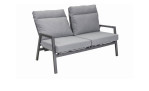 Gartensofa Belinda LC Garden in silber und grau, Gestell in Anthrazit, Ansicht der Funktion