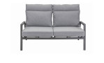 Gartensofa Belinda LC Garden in silber und grau, Gestell in Anthrazit, Draufsicht