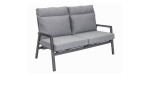 Gartensofa Belinda LC Garden in silber und grau, Gestell in Anthrazit