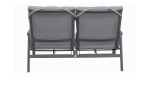 Gartensofa Belinda LC Garden in silber und grau, Gestell in Anthrazit, Ansicht von hinten