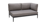 Gartensofa Topaz in grau/magnesiumgrau, Gestell aus Aluminium