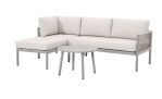 Gartenlounge-Set in taupe-beige, aus Aluminium und Olefin