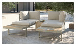 Garten-Lounge-Set 3tlg. Grumo in taupe/beige, Ansicht im Milieu