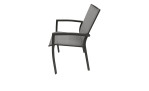 Gartenstuhl Savona in Grau-Anthrazit, Seitenansicht