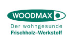 Woodmax-Zeichen; Der wohngesunde Frischholz-Werkstoff