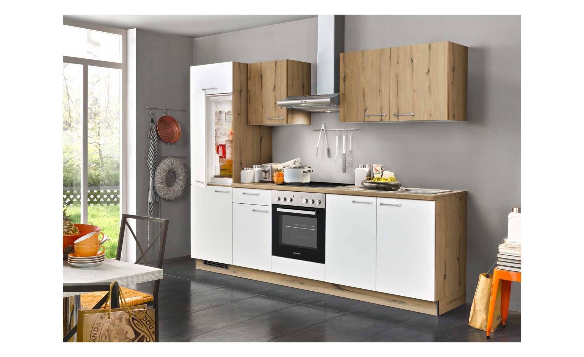 Express Küche, Win / Plan, Weiß / Eiche Astig