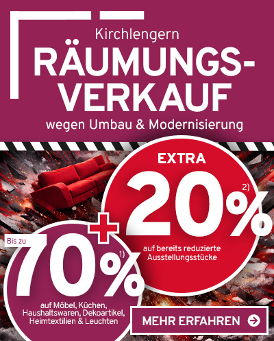 Räumungsverkauf in Kirchlengern