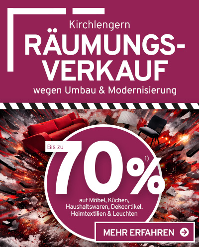 Räumungsverkauf in Kirchlengern