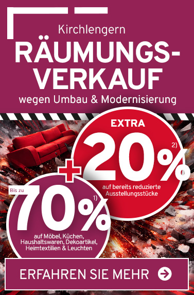 Räumungsverkauf in Kirchlengern