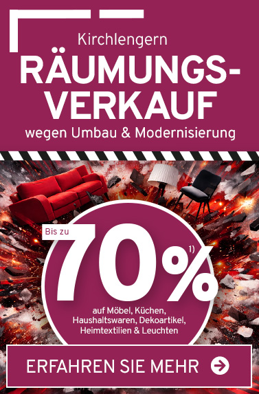 Räumungsverkauf in Kirchlengern