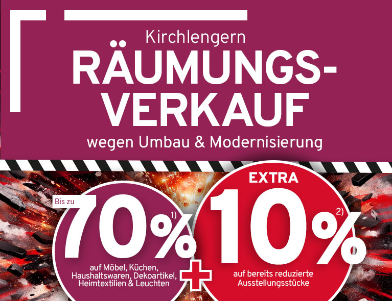 Großer Räumungsverkauf