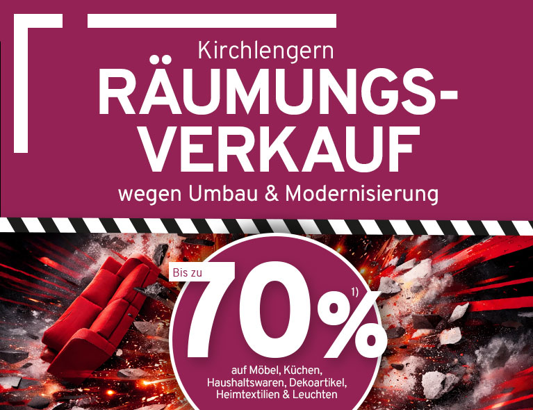 Großer Räumungsverkauf