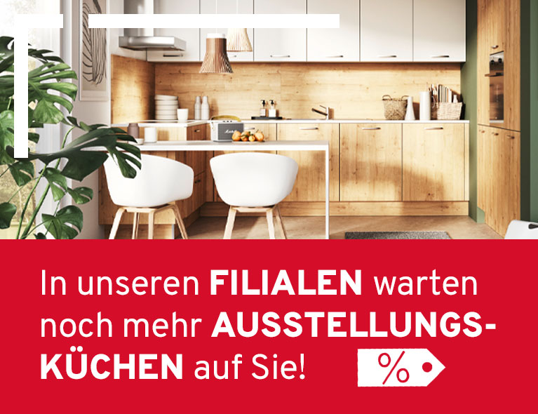 Banner zu reduzierten Ausstellungsküchen