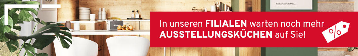 Banner zu reduzierten Ausstellungsküchen