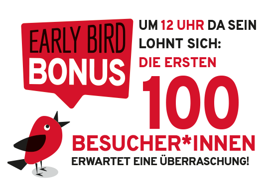 Die ersten 100 Besucher erwartet eine Überraschung