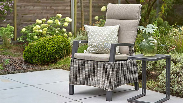 Gartensessel Corido mit grauem Polyrattan