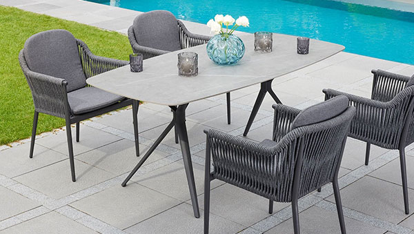 Gartentisch Cliff mit Aluminium-Gestell