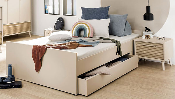 Bodenbett Little Flo in Cashmere-Beige