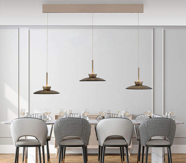 LED-Pendelleuchte Pure Moon in Bronze