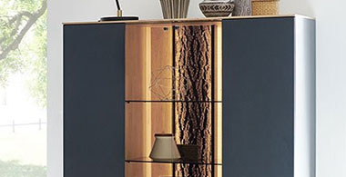 Highboard mit besonderer Rückwand