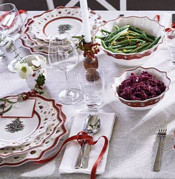 weiß weihnachtliche Porzellan Servies Toy's Delight  