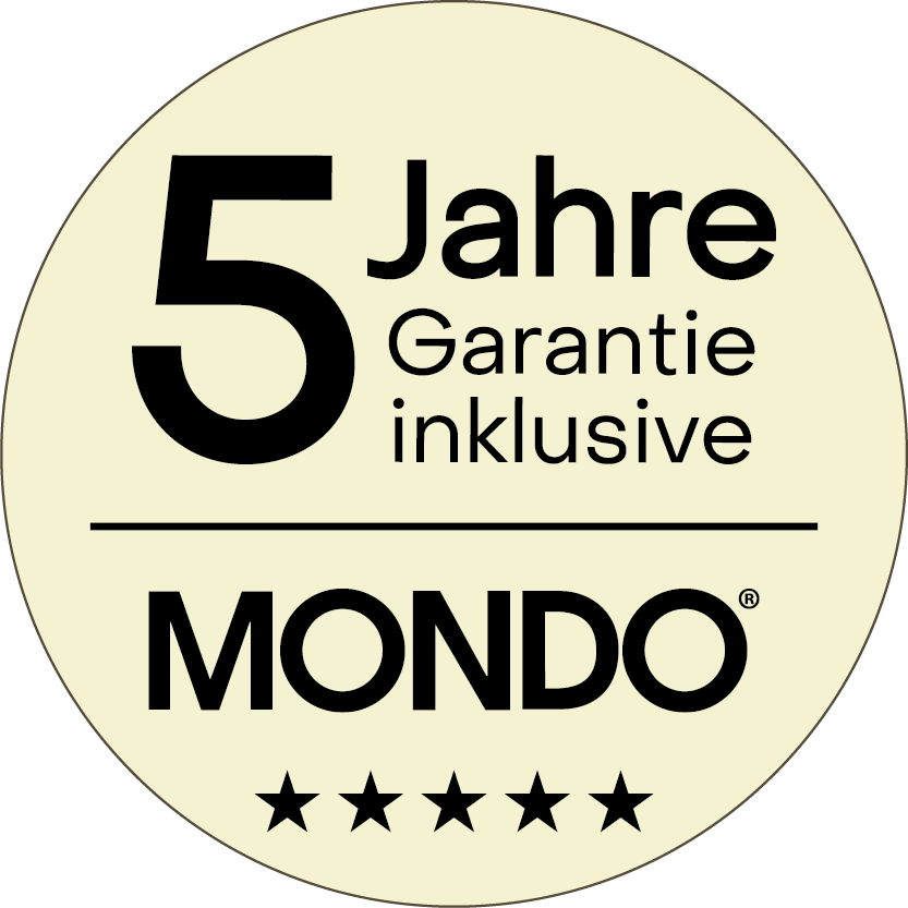 Bei Mondo gibt es 5 Jahre Garantie inklusive
