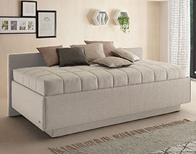 Beiges RUF Polsterbett Lido