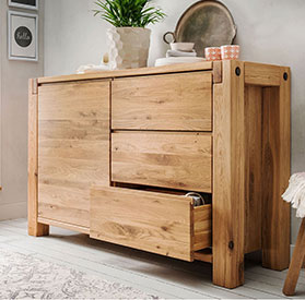 Massivholz Kommode MONDO NATUR Espera - Wildeiche natur