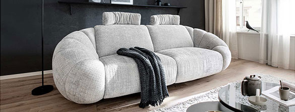  Big Sofa Kirstin im modernen Stil in Hellgrau